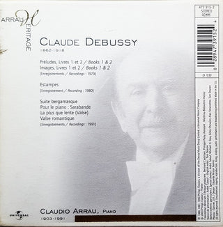 Debussy*, Claudio Arrau : Arrau Heritage - Debussy (3xCD, Comp, RE + Box, Comp)