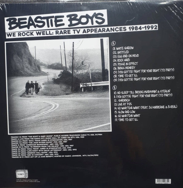 Beastie Boys : We Rock Well - Rare TV Appearances 1984-1992 (LP, Ltd, Unofficial)