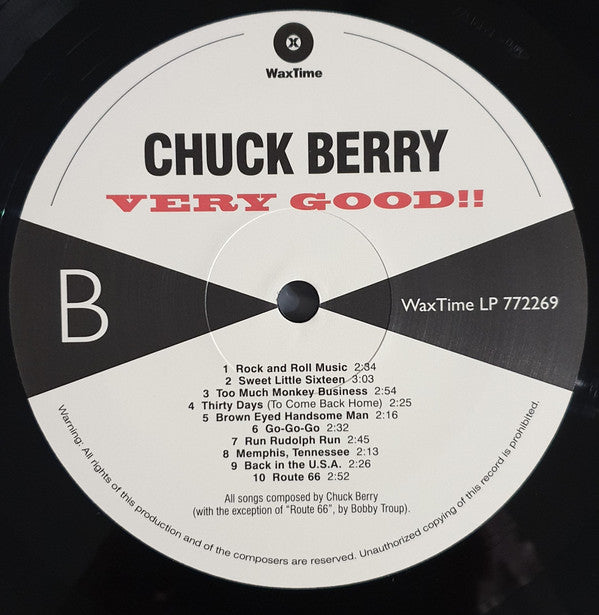 Chuck Berry : Very Good!! 20 Greatest Rock & Roll Hits (LP, Comp)