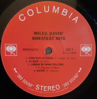 Miles Davis : Miles Davis' Greatest Hits (LP, Comp, RE, 150)