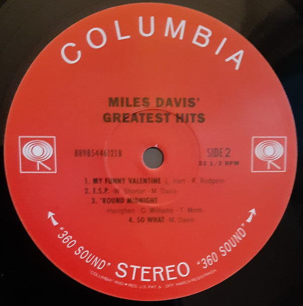 Miles Davis : Miles Davis' Greatest Hits (LP, Comp, RE, 150)