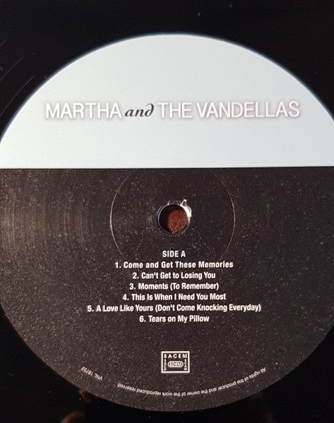 Martha And The Vandellas* : Come And Get These Memories (LP, Album, Ltd, RE, Unofficial, 180)