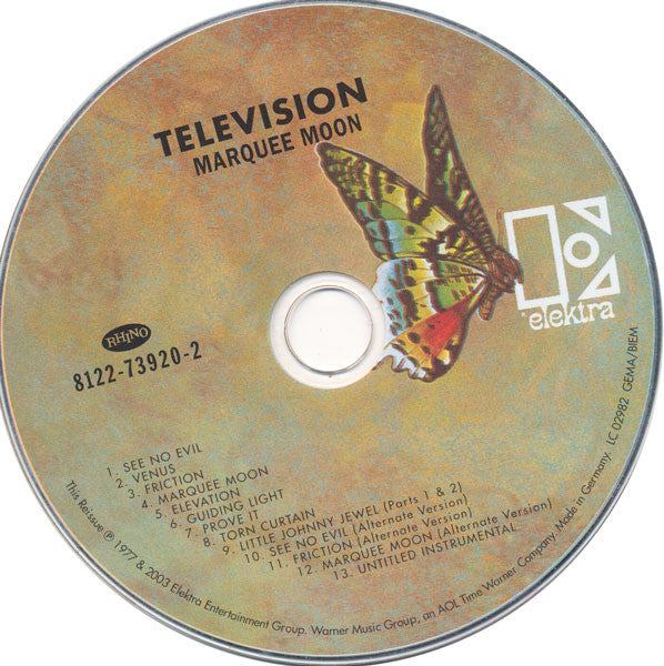 Television : Marquee Moon (CD, Album, RE, RM, Gat)