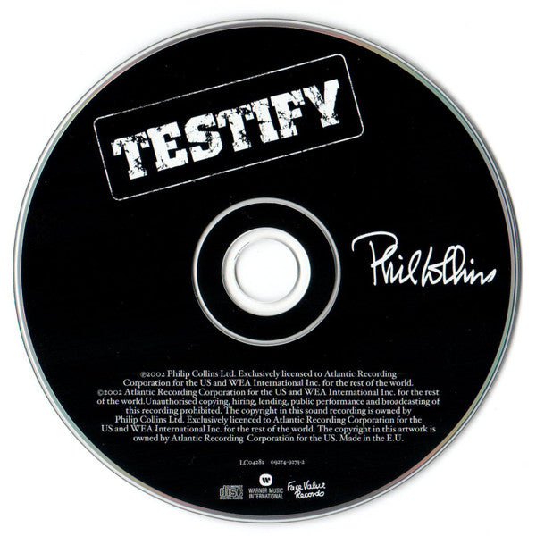 Phil Collins : Testify (CD, Album, RP)