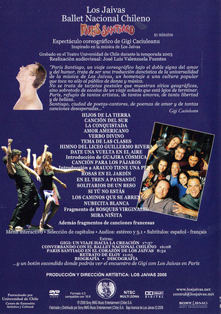 Los Jaivas & Ballet Nacional Chileno : París Santiago (DVD-V, NTSC, vid)