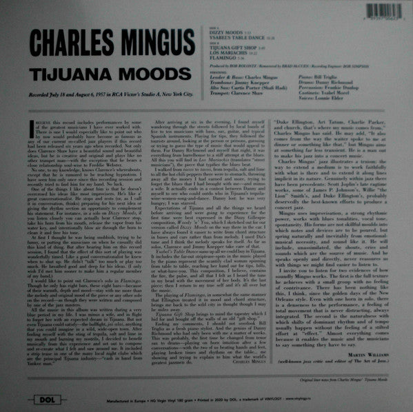 Charles Mingus : Tijuana Moods (LP, Album, RE, Blu)