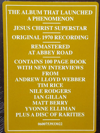 Andrew Lloyd Webber And Tim Rice : Jesus Christ Superstar (2xCD, Album, RE, RM + CD, RM + Box, Dlx, Ltd)