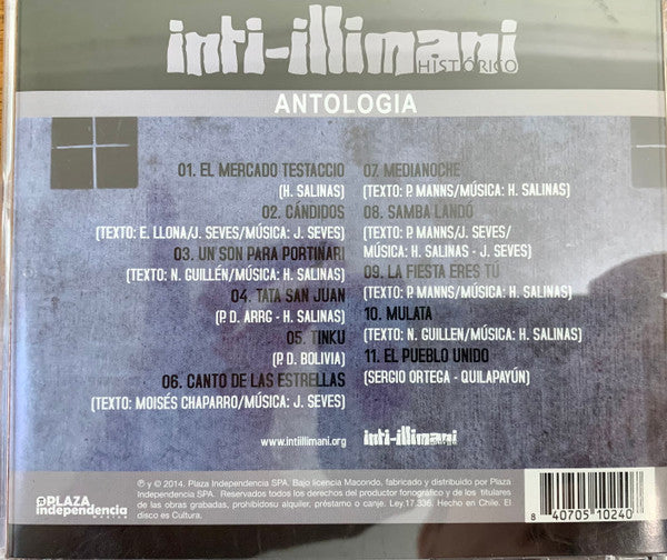 Inti Illimani Histórico : Antologia - Grandes Éxitos En Vivo En El Estadio Victor Jara (CD, Album)