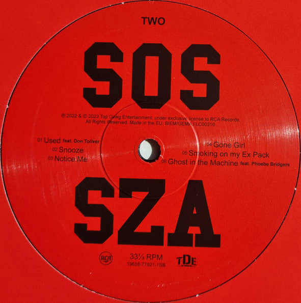 SZA (2) : SOS (2xLP, Album)