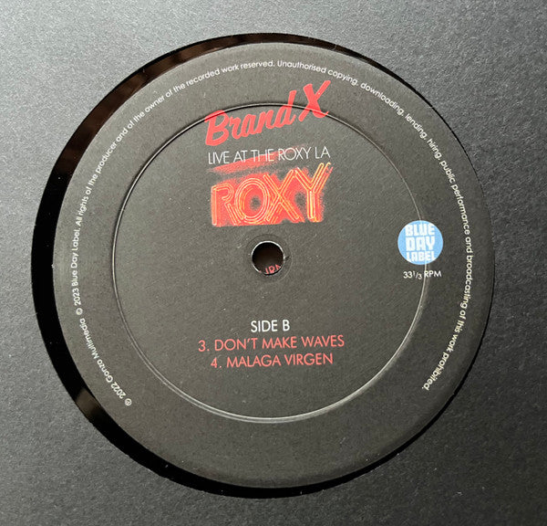 Brand X (3) : Live At The Roxy LA (2xLP, Ltd, RE)