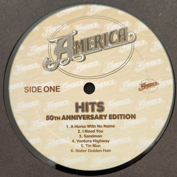 America (2) : Hits - 50th Anniversary Edition (LP, Comp, RE)