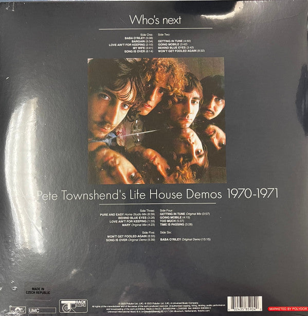 The Who : Who's Next | Pete Townshend's Life House Demos 1970-1971 (LP, Album, RE, RM + 2xLP, Comp, RM + Dlx, Ltd, Gat)