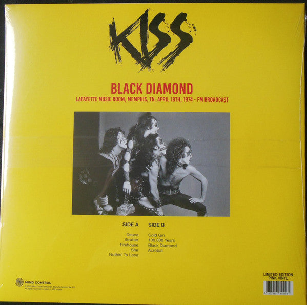 Kiss : Black Diamond (Lafayette Music Room, Memphis, TN. April 18th, 1974 - FM Broadcast) (LP, Ltd, Unofficial, Pin)