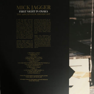 Mick Jagger : First Night In Osaka - The 1988 Japanese Broadcast  (LP, Unofficial)