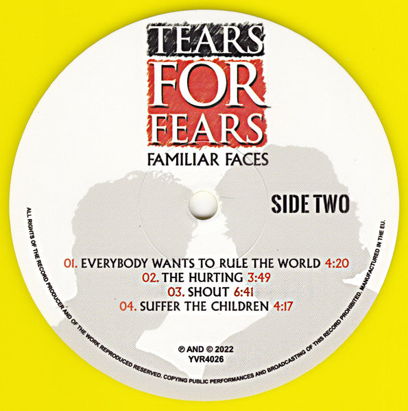 Tears For Fears : Familiar Faces  (LP, Unofficial, Yel)