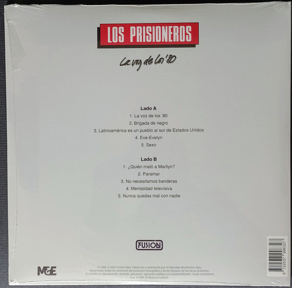 Los Prisioneros : La Voz De Los '80 (LP, Album, Ltd, Num, RE, RM, Whi)