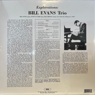 Bill Evans Trio* : Explorations (LP, Album, RE, 180)