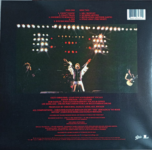 Ozzy Osbourne : Blizzard Of Ozz (LP, Album, Ltd, Pic, RE, RM)