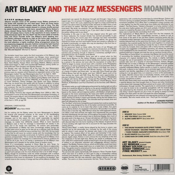 Art Blakey And The Jazz Messengers* : Moanin' (LP, Album, Ltd, RE, RM, 180)