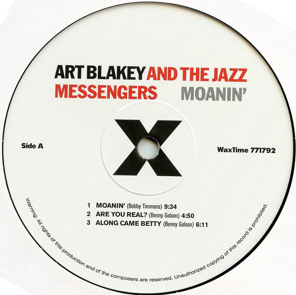 Art Blakey And The Jazz Messengers* : Moanin' (LP, Album, Ltd, RE, RM, 180)