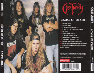 Obituary : Cause Of Death (CD, Album, RE, RM, RP)