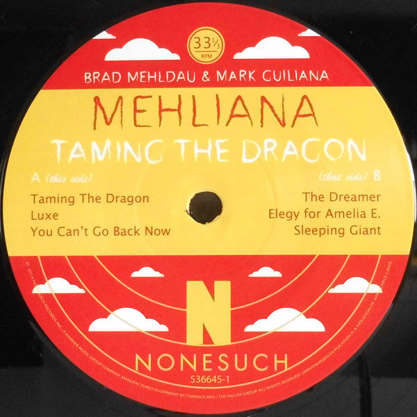 Brad Mehldau & Mark Guiliana : Mehliana (Taming The Dragon) (2xLP, Album + CD, Album, Promo)