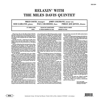 The Miles Davis Quintet : Relaxin' With The Miles Davis Quintet (LP, Album, Mono, RE, 180)