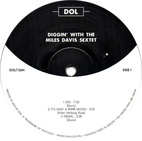 The Miles Davis Sextet : Diggin' With The Miles Davis Sextet (LP, Comp, RE, 180)