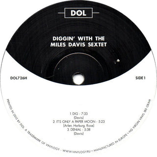 The Miles Davis Sextet : Diggin' With The Miles Davis Sextet (LP, Comp, RE, 180)