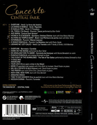 Andrea Bocelli : Concerto: One Night In Central Park (DVD-V, Multichannel, NTSC)