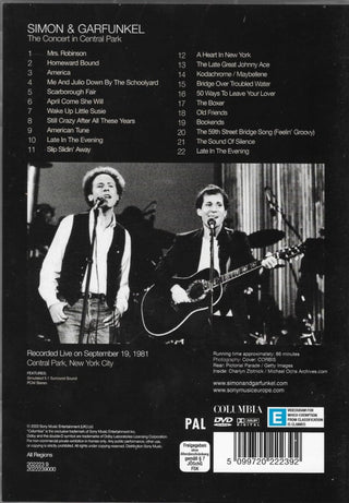 Simon & Garfunkel : The Concert In Central Park (DVD-V, PAL)