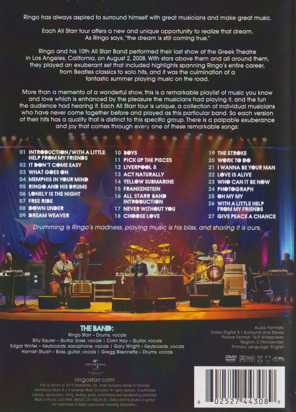 Ringo Starr And His All-Starr Band : Live At The Greek Theatre 2008 (DVD-V)