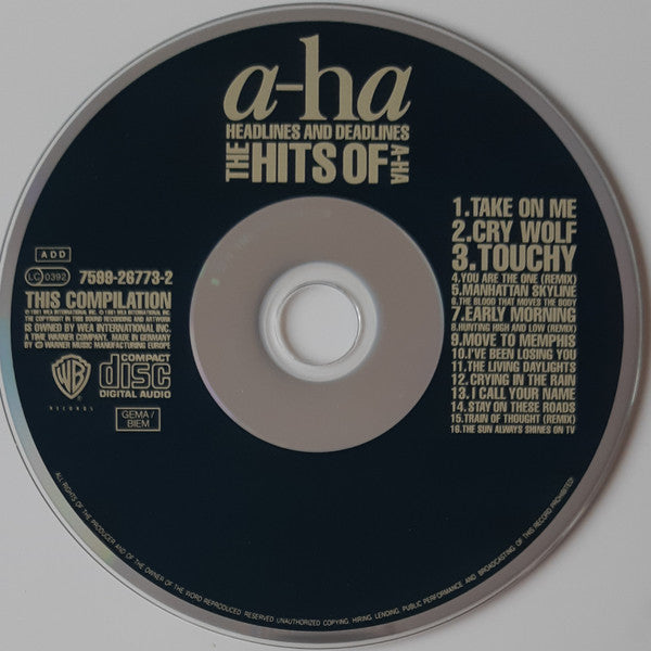 a-ha : Headlines And Deadlines - The Hits Of A-Ha (CD, Comp, RE)