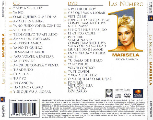 Marisela : Las Número 1 (CD + DVD, NTSC + Comp, Ltd)