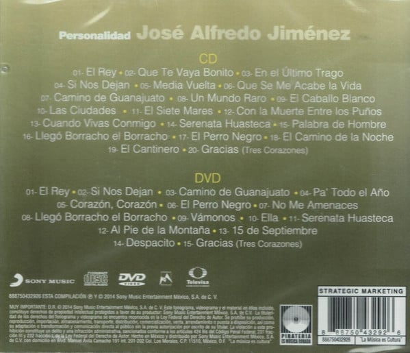 José Alfredo Jiménez : José Alfredo Jiménez (CD, Comp + DVD-V)