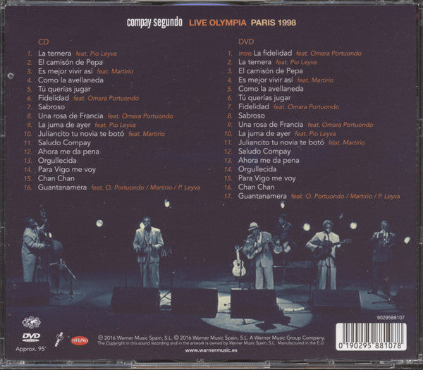 Compay Segundo : Olympia Paris 1998: Official Live Recording (CD, Album, Comp + DVD, Album, Comp)