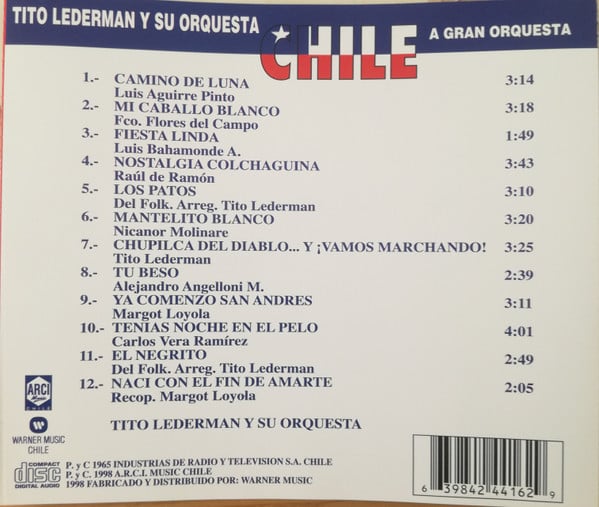 Tito Ledermann Y Su Orquesta : Chile A Gran Orquesta (CD, Comp)