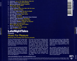 Tom Findlay From Groove Armada : LateNightTales Presents Music For Pleasure (CD, Comp, Mixed)