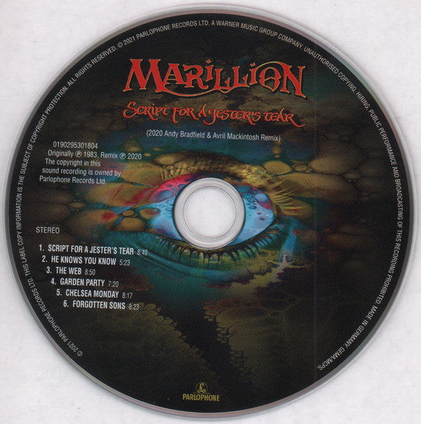 Marillion : Script For A Jester's Tear (2020 Remix) (CD, Album, RE)