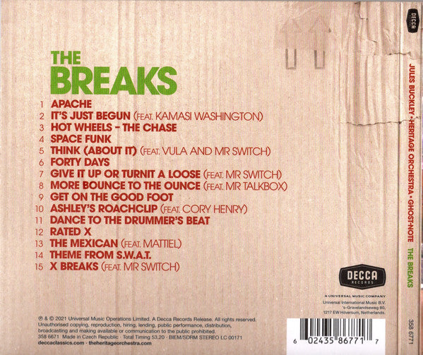 The Heritage Orchestra, Jules Buckley, Ghost-Note : The Breaks (CD, Album)