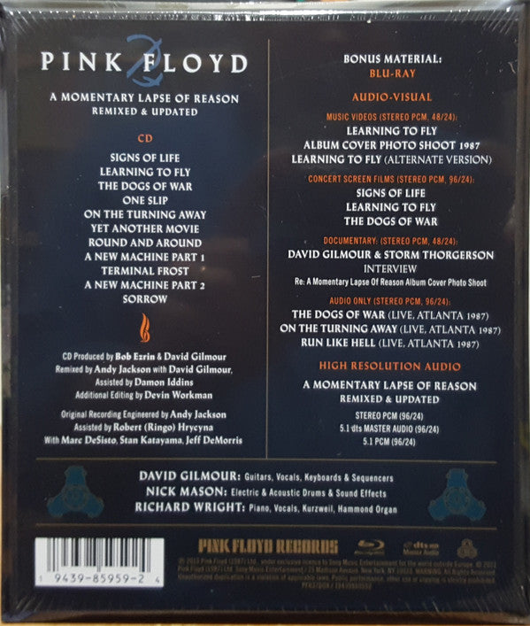 Pink Floyd : A Momentary Lapse Of Reason (Remixed & Updated) (CD, Album, RE + Blu-ray, Multichannel + Box, Dlx)