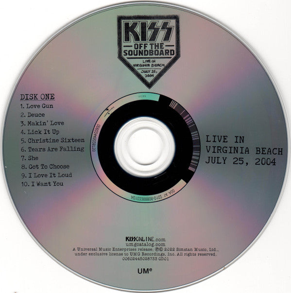 Kiss : Off The Soundboard Live In Virginia Beach July 25, 2004 (2xCD, Album)