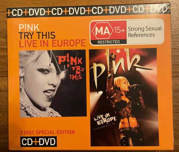 P!NK : Try This/ Live In Europe (Box + CD, Ltd, PAL + DVD, PAL + CD, Album, Comp)