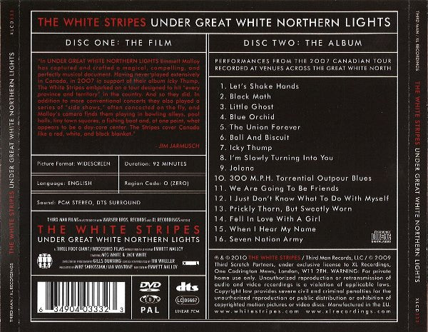 The White Stripes : Under Great White Northern Lights (CD, Album + DVD-V, PAL)