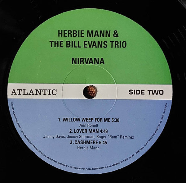 Herbie Mann & The Bill Evans Trio : Nirvana (LP, Album, RE)