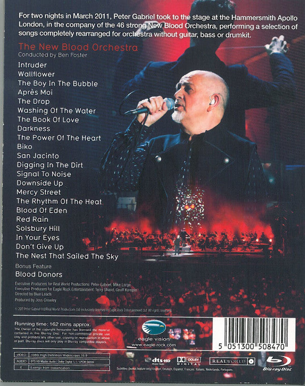 Peter Gabriel : New Blood - Live In London (Blu-ray, Multichannel)