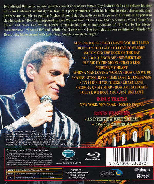 Michael Bolton : Live At The Royal Albert Hall (Blu-ray)