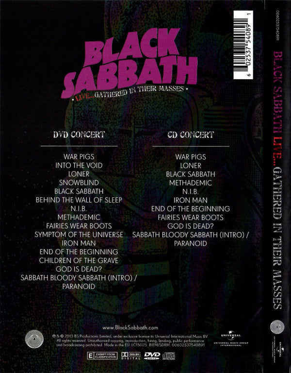 Black Sabbath : Live...Gathered In Their Masses (DVD-V + CD)