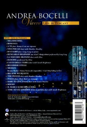 Andrea Bocelli : Vivere: Live In Tuscany (DVD-V)