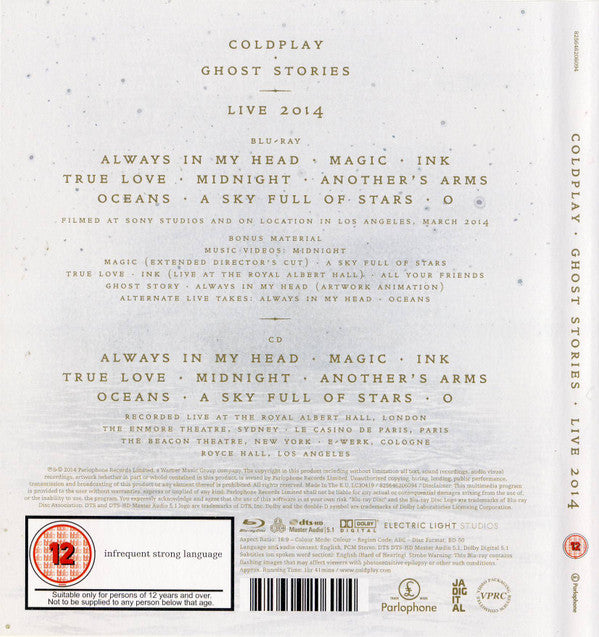 Coldplay : Ghost Stories · Live 2014 (Blu-ray, Multichannel + CD, Album)